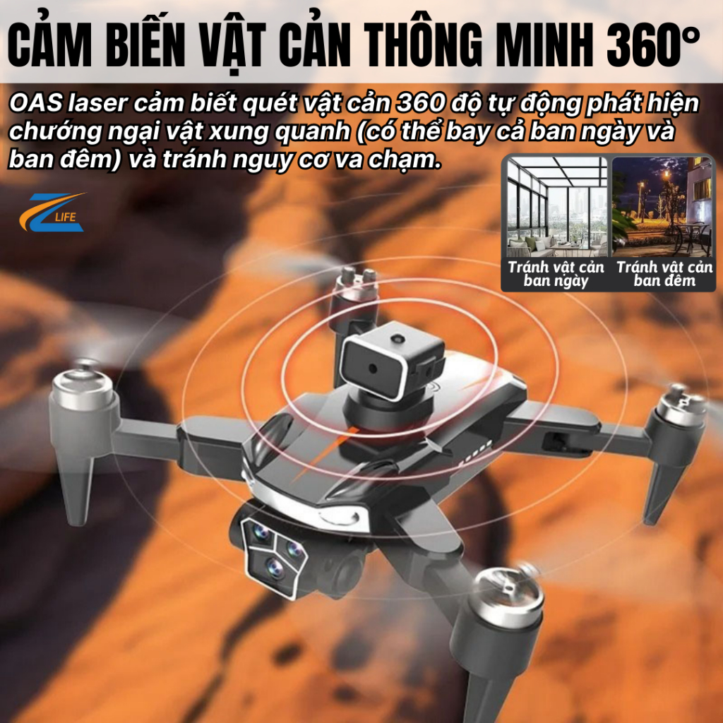 Flycam Zlife Z619 Drone Pro, Máy Bay Camera Full HD Quay Phim Chụp Ảnh, Định Vị GPS Quay Về Khi Hết Pin | BigBuy360 - bigbuy360.vn