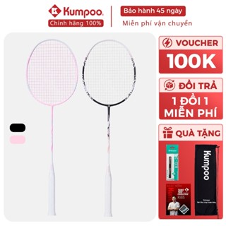 Vợt cầu lông Kumpoo LightPink 4U 100% carbon căng max 14.5kg, tặng cước căng sẵn 10.5kg, quấn cán, túi đựng vợt