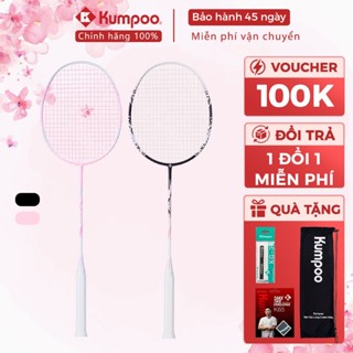 Kumpoo Light Pink, Black Pink bản mới 2024 vợt cầu lông chính hãng công thủ toàn diện căng sẵn 10.5kg tặng quấn cán, túi