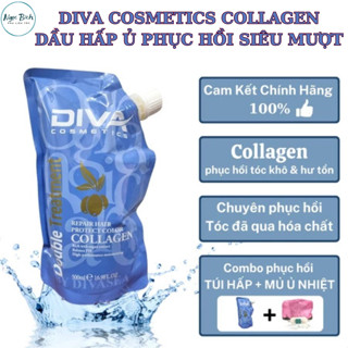 DIVA - Dầu Hấp Ủ Dưỡng Ẩm Phục Hồi Siêu Mềm Mượt Diva Collagen 500ml