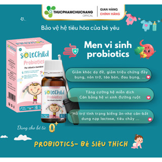 Men vi sinh Solechild 11 chủng duy trì hệ tiêu hóa, miễn dịch khỏe mạnh cho bé (10ml)
