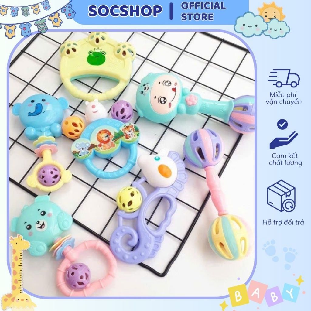 Bộ đồ chơi xúc xắc 7 món cho bé