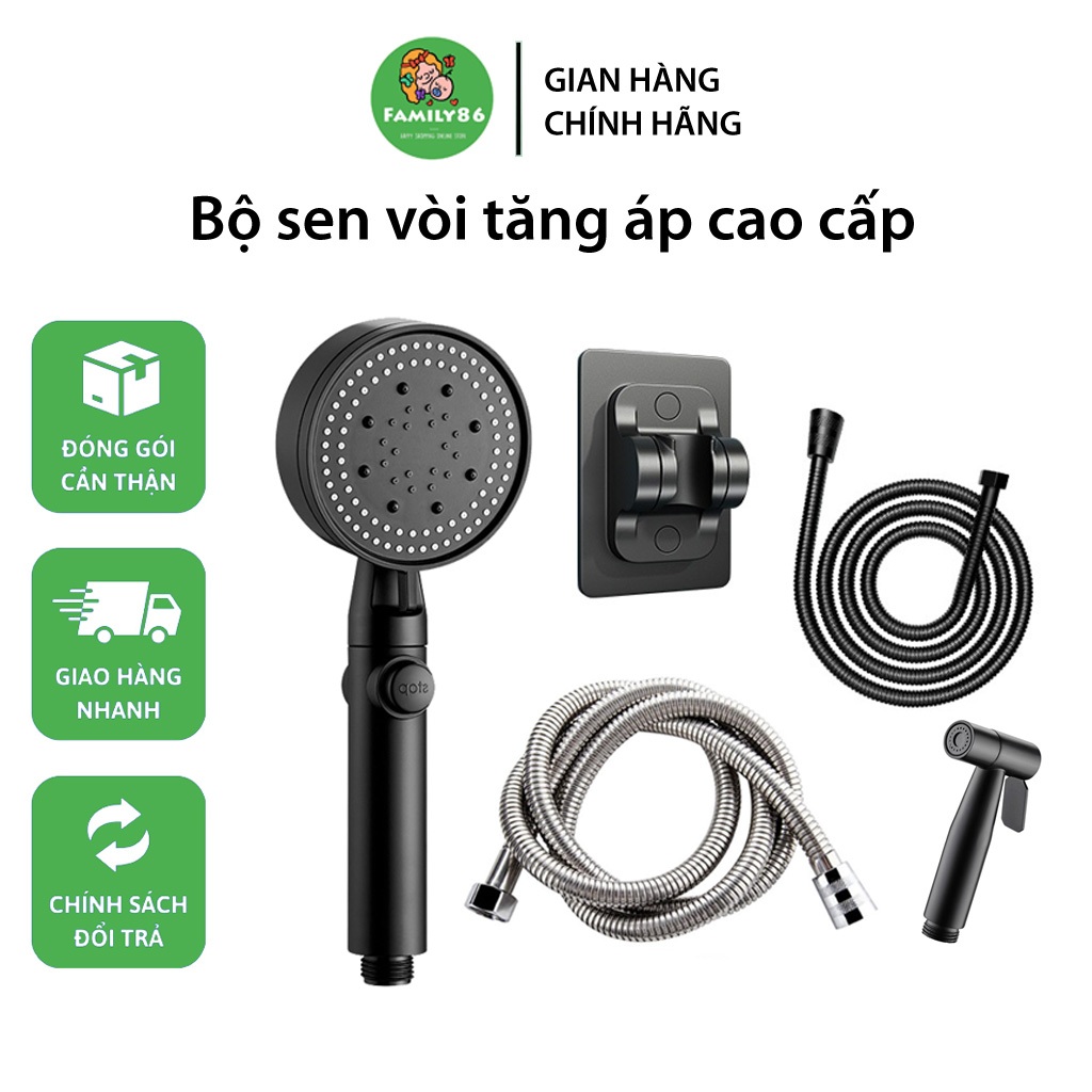 Vòi sen tăng áp, đầu vòi hoa sen tăng áp nóng lạnh phong cách Nhật Bản thiết kế sang trọng