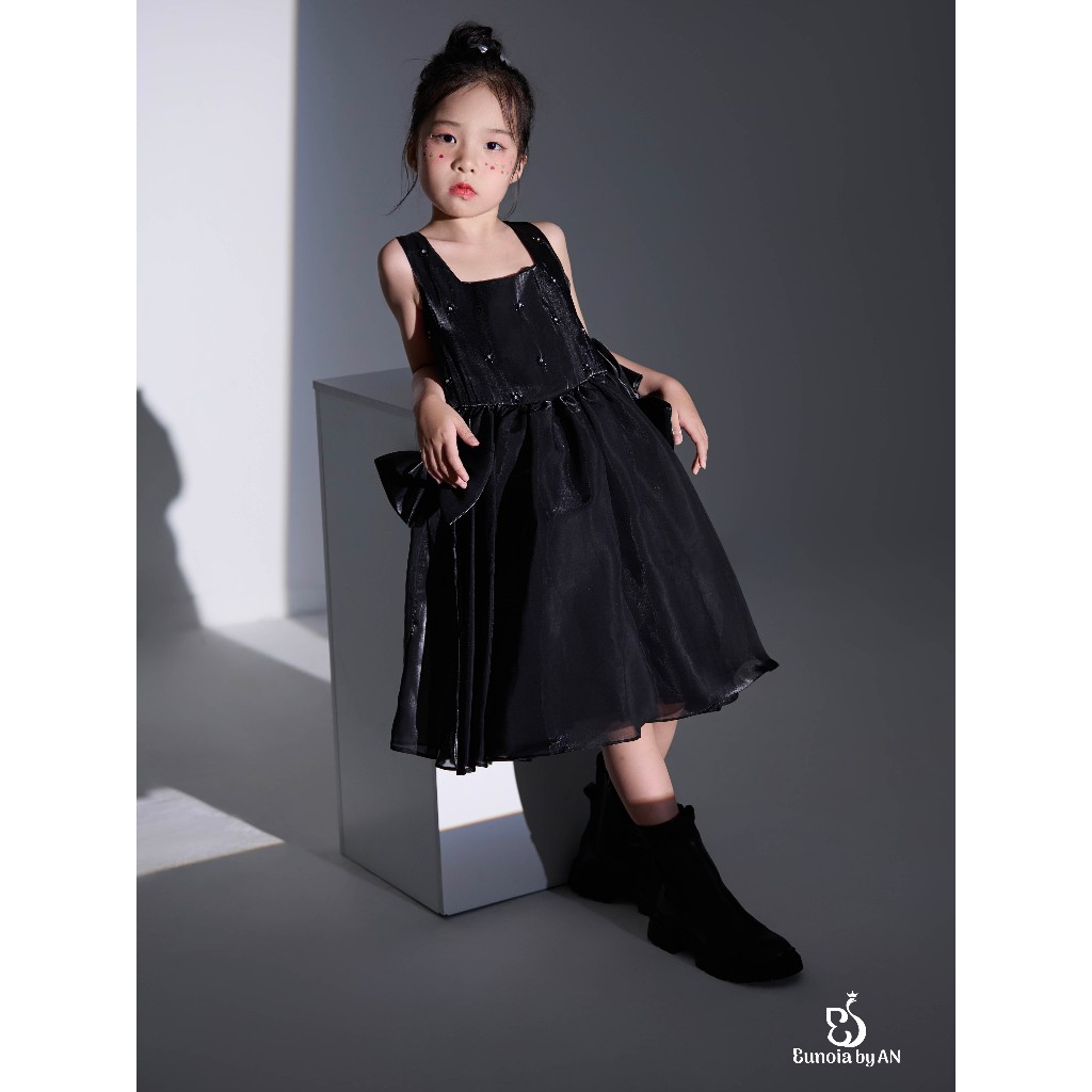 Váy công chúa cho bé gái màu đen gắn nơ - Váy Galina - Eunoia by AN