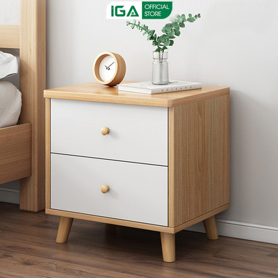 Tab đầu giường IGA , tủ đầu giường phong cách Nordic GP174