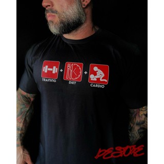 [TRAINING DIET CARDIO] áo gym nam form rộng sport chất cotton 100% dày dặn