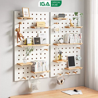 Bảng Pegboard gỗ treo tường decor phong cách Hàn thương hiệu IGA - Gp295