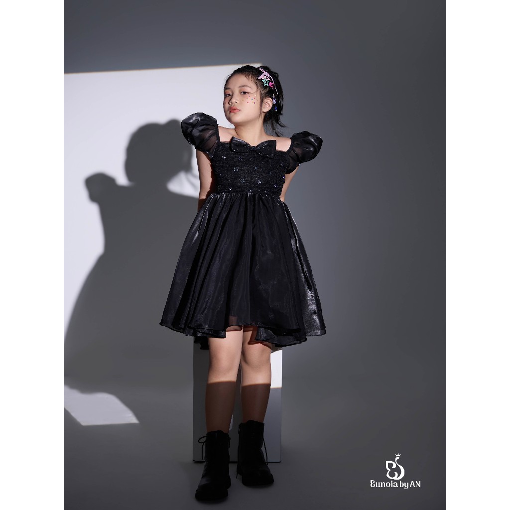 Váy công chúa cho bé gái màu đen tay bồng - Váy Irina - Eunoia by AN