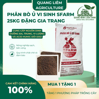 Phân Bò Ủ Vi Sinh - Phân Ủ Hoai SFARM Loại 25KG, Thích Hợp Cho Mọi Loại Cây Trồng - Đô Thị Xanh