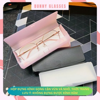 Hộp đựng kính mắt nhựa chắc chắn bảo vệ kính mắt không có khăn đi kèm Bunny Glasses hộp đựng phụ kiện
