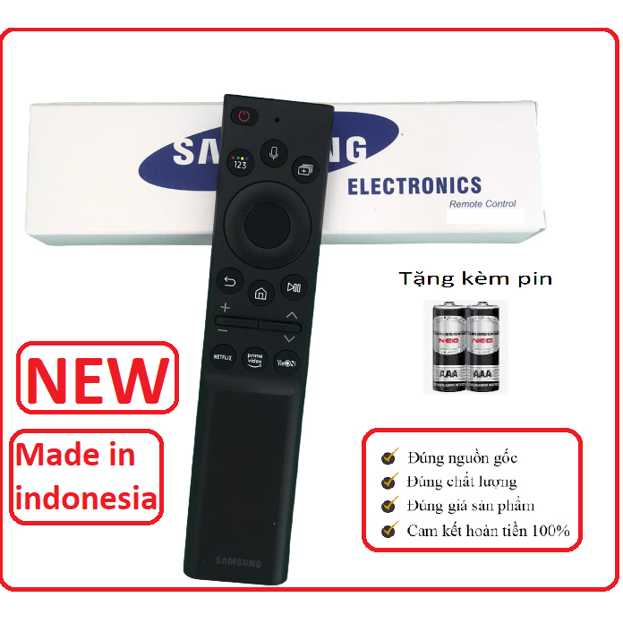 Điều khiển tivi samsung giọng nói BN59-01357G, Remote TV SAMSUNG made in indonesia lỗi 1 đổi 1