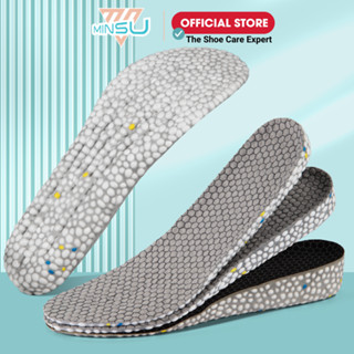Lót Giày Tăng Chiều Cao MINSU M7025 Công Nghệ Ultraboot, Miếng Độn Đế Cao Su Non Siêu Êm Nhẹ,Thoáng Khí Cho Nam Nữ