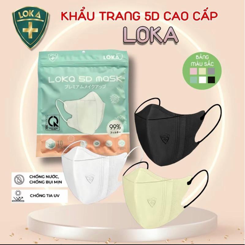 [Thùng 200 Chiếc] Khẩu Trang 5D Mask Loka Chính Hãng , 5D Mask Ôm Sát Mặt Phong Cách Hàn Quốc, Unisex , Giá Tốt