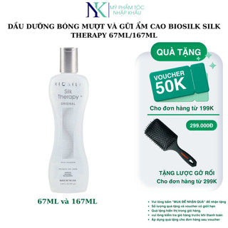 Dầu dưỡng bóng mượt và gữi ẩm cao biosilk silk therapy 167ml