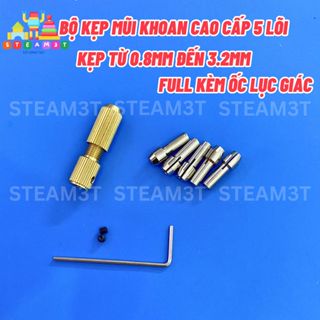 Bộ đầu kẹp mũi khoan cao cấp mini trục 2.0mm 2.3mm 3.17mm chế máy khoan máy mài mini - LK0069
