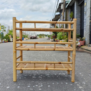 Kệ Tre 3,4 tầng đựng chén bát  ,kệ đựng dày dép  sách vở bằng tre cho gia đình