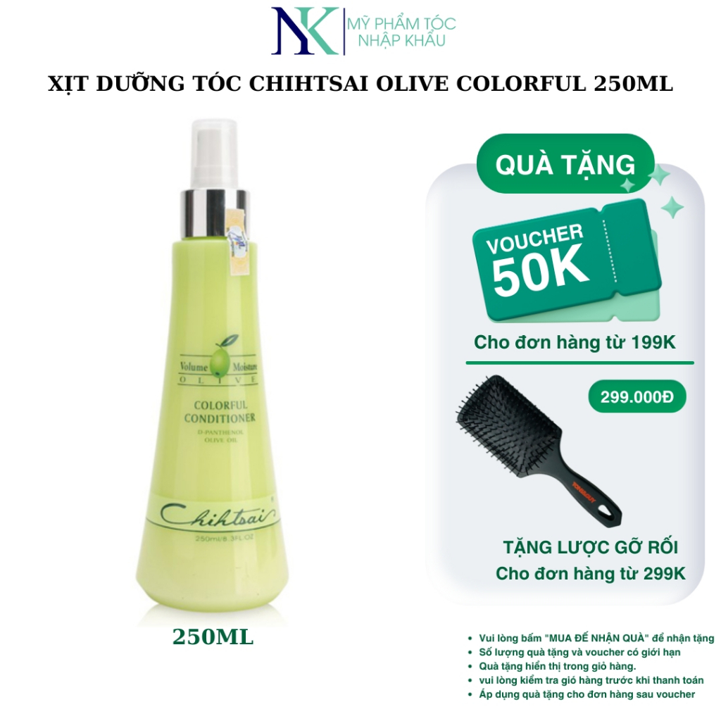 Xịt Dưỡng Tóc Chihtsai Olive Colorful 250ml