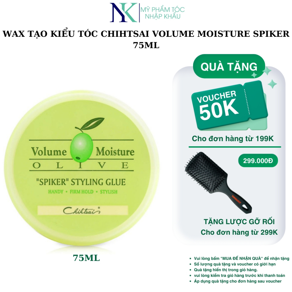 Wax Tạo Kiểu Tóc Chihtsai Volume Moisture Spiker 75ml