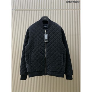 Áo khoác Nam DSQ họa tiết thêu phối chất nỉ trần bông 2 lớp gió form chuẩn