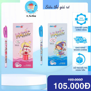Bút gel xóa được Thiên Long MAZZIC điểm 10 ngòi 0.5m xanh/đen/tím, bút mực gel xoá được viết trơn có gôm trên nắp