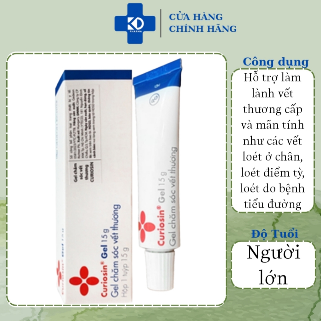 Gel Curiosin chăm sóc vết thương Curiosin (tupe 15g)