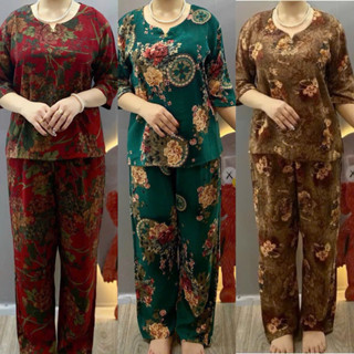 Đồ Bộ Lụa  Nữ Trung Niên Cho mẹ ,  set bộ quần áo lụa nữ  ,Đồ bộ Quà Tặng mẹ , bà