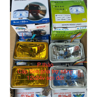 Đèn trợ sáng pha cod ô tô, xe máy cao cấp 12v ,24v sợi đốt  kt 15x 9cm