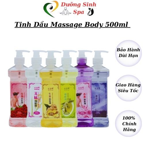 Tinh Dầu Massage Body 500ml | Tinh Dầu Gừng Hoa Hông Lawender 100% Thiên Nhiên.