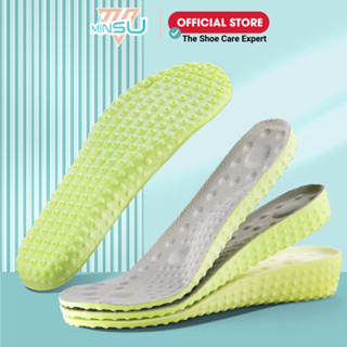 Lót Giày Tăng Chiều Cao Massage Bàn Chân MINSU M7021 Độn Nâng Đế Thâm Hút Mồ Hôi Thoáng Khí Khử Mùi Cho Sneaker Nam Nữ