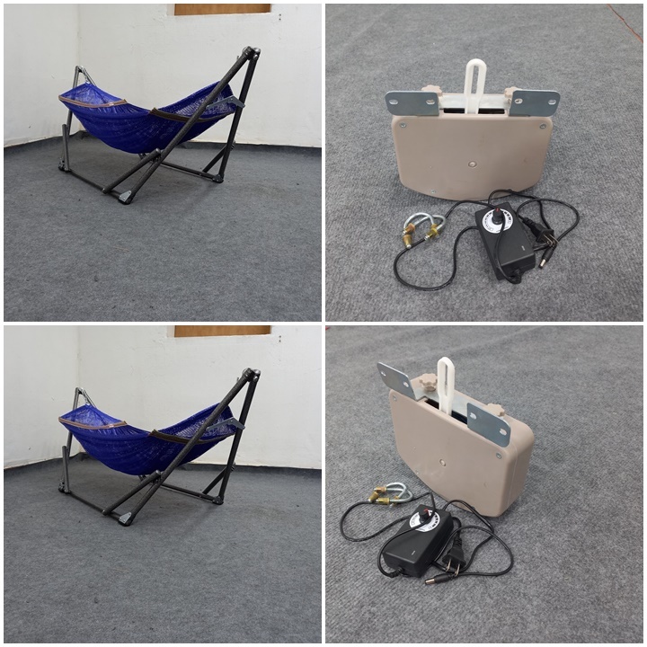 Bộ võng xếp mini đưa tự động gồm khung mini+võng mini+máy đưa võng mini