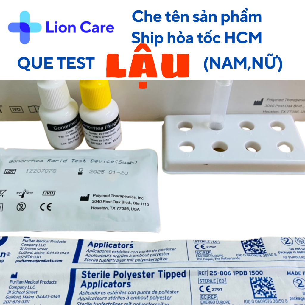 Que test nhanh phát hiện lậu tại nhà Fastep GONORRHEA RAPID TEST DEVICE SWAB FASTEP