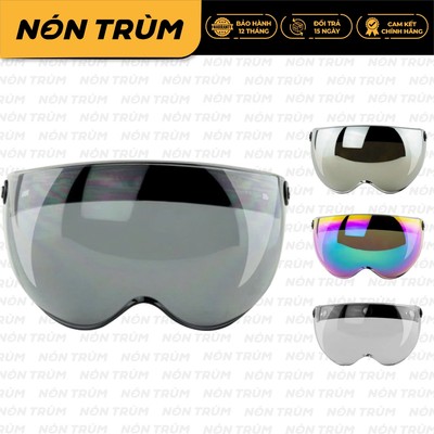 Kính bubble Royal gắn cho mũ bảo hiểm 1/2 3/4 kính ngắn che nửa mặt kéo lên xuống dễ dàng