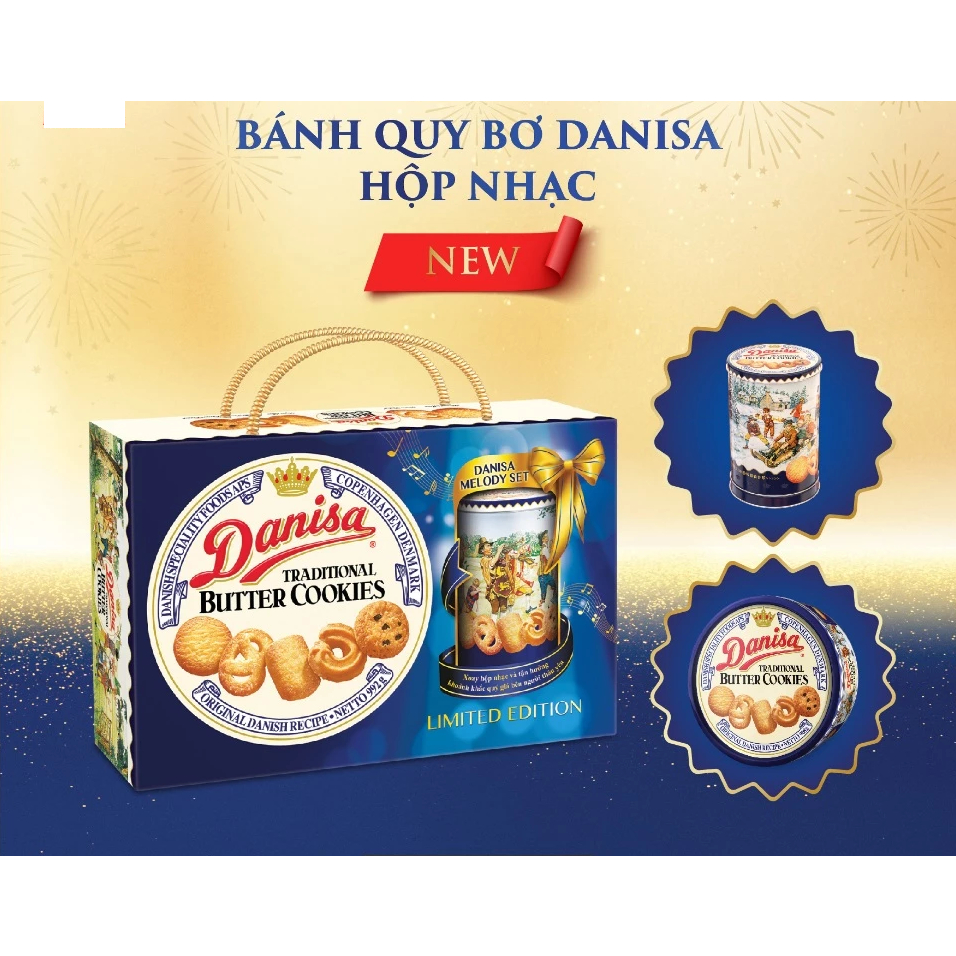 [Phiên Bản Giới Hạn] Hộp Nhạc Danisa Limited Edition Bánh Quy Bơ (Hộp 992)