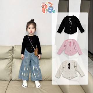 Áo Dài Tay Cho Bé Gái Lượn Tôm Len Lông Thỏ Co Dãn BabyBoo -PiBo Store-ADTLT-T2