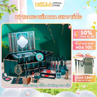 Bộ trang điểm đầy đủ 3 tầng, Quà tặng bạn gái, Set makeup huyền bí, Quà tặng sinh nhật, có nước hoa, bộ cọ, Set Son