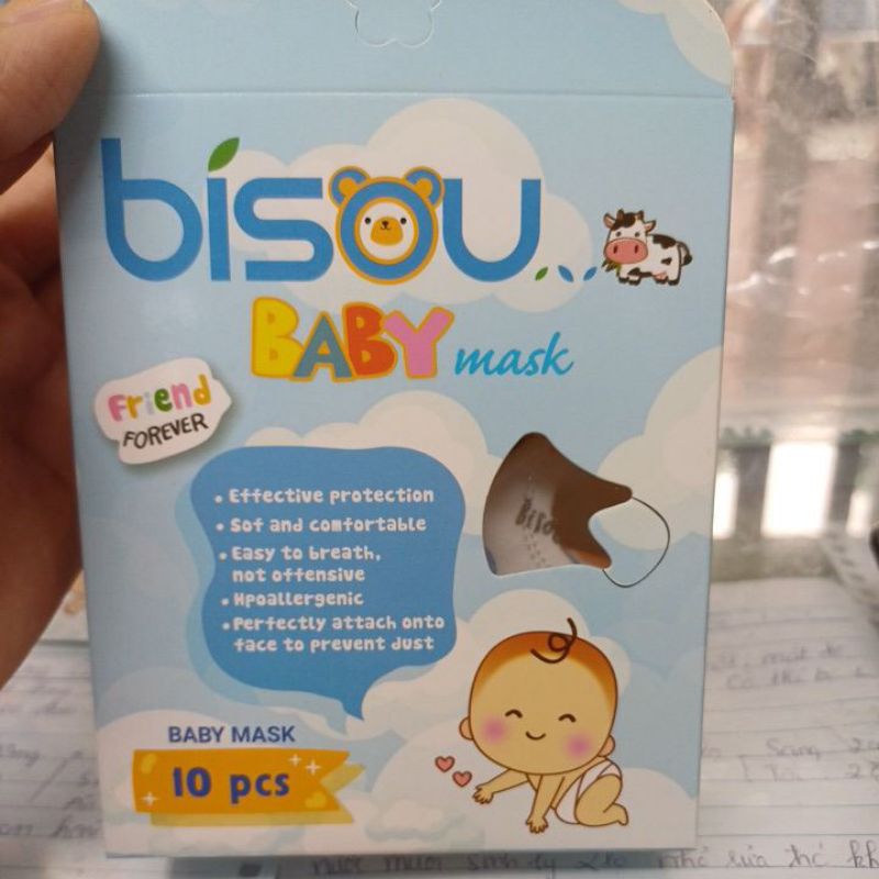 Khẩu trang Bisou Baby họa tiết