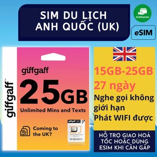 Sim Du Lịch Anh Quốc UK nhiều gói cước Internet tốc độ cao trong Nghe gọi không giới hạn sử dụng dài ngày
