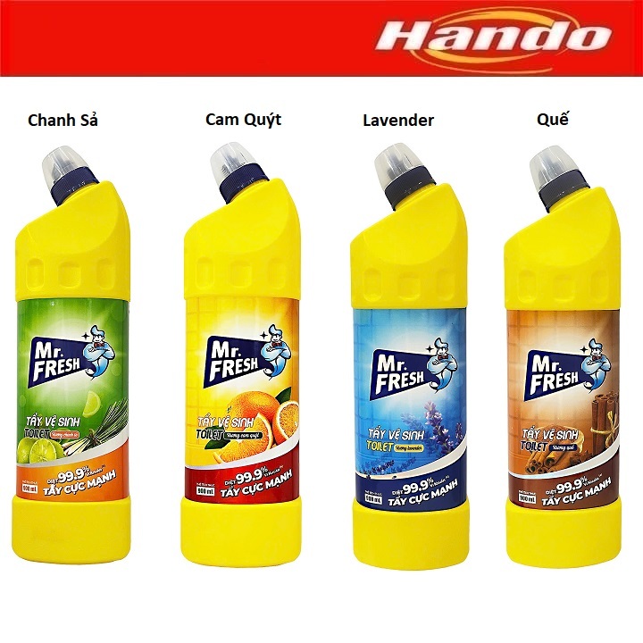 Nước Tẩy Vệ Sinh Toilet Bồn Cầu Mr.Fresh 900ml (4 Hương Mới)