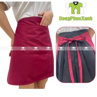 Tạp Dề Phục Vụ Màu Đỏ Chất ĐẸP - Làm đồng phục
