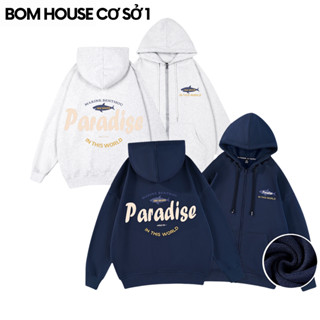 Áo Khoác Nỉ Hoodie Zip Paradise Nam Nữ Form Rộng Ulzzang Unisex