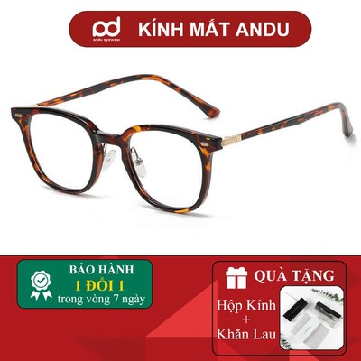 Gọng kính cận thời trang nữ ANDU EYEWEAR dáng vuông KUBO chất liệu nhựa cốt kim loại- 21AD151