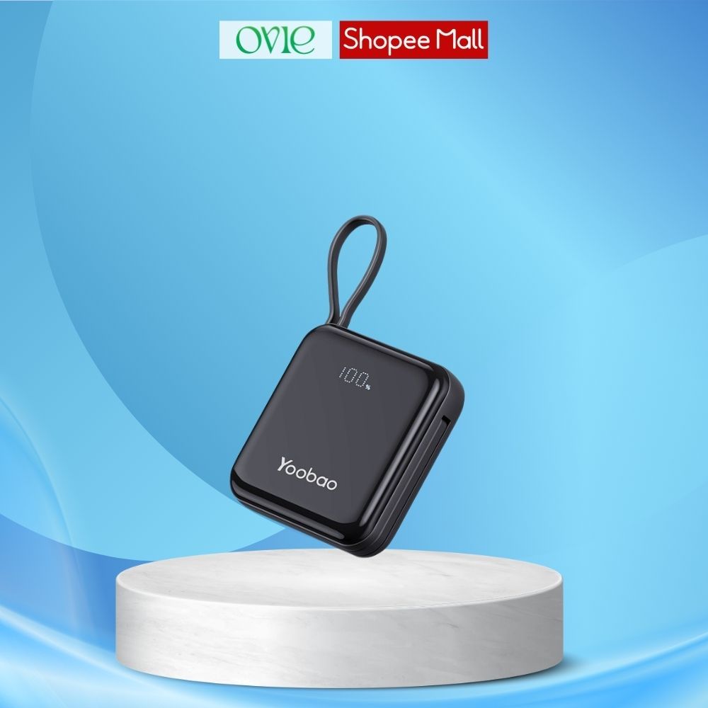 Pin Sạc Dự Phòng Yoobao LK10 10000mAh Tích Hợp Dây Sạc Type-C & Lightning, sạc nhanh nhiều thiết bị