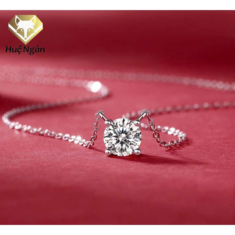 Dây chuyền bạc Ý 925 Huệ Ngân -Hạt đá PP2017