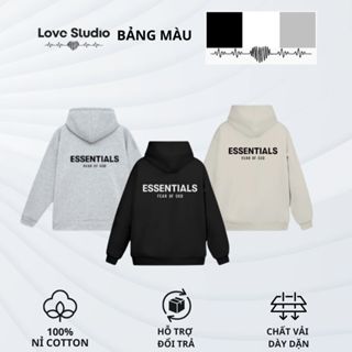 Áo Hoodie Sweater nam nữ chữ ESSENTIALS FEAR OF GOD có mũ nỉ cotton mịn form local brand L66 [A301]