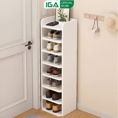 Kệ giày gỗ 3 4 5 tầng gỗ mdf phủ melamin chống xước thương hiệu IGA - Gp247