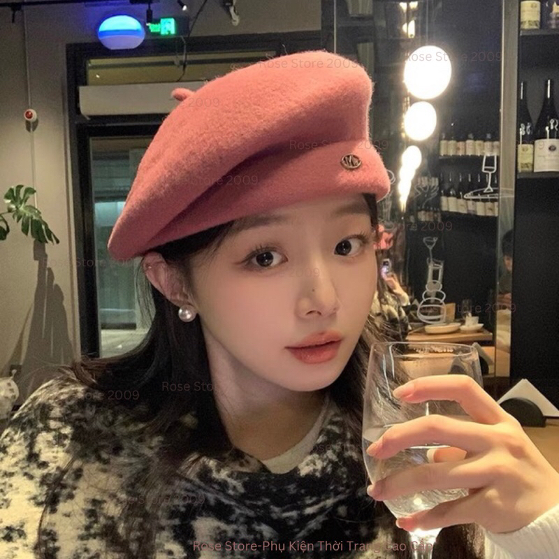 [SẴN] Mũ nồi_ Mũ beret dạ ép lông cừu cao cấp hàng QCCC LOẠI 1- Mũ beret thời trang phong cách Hàn Q
