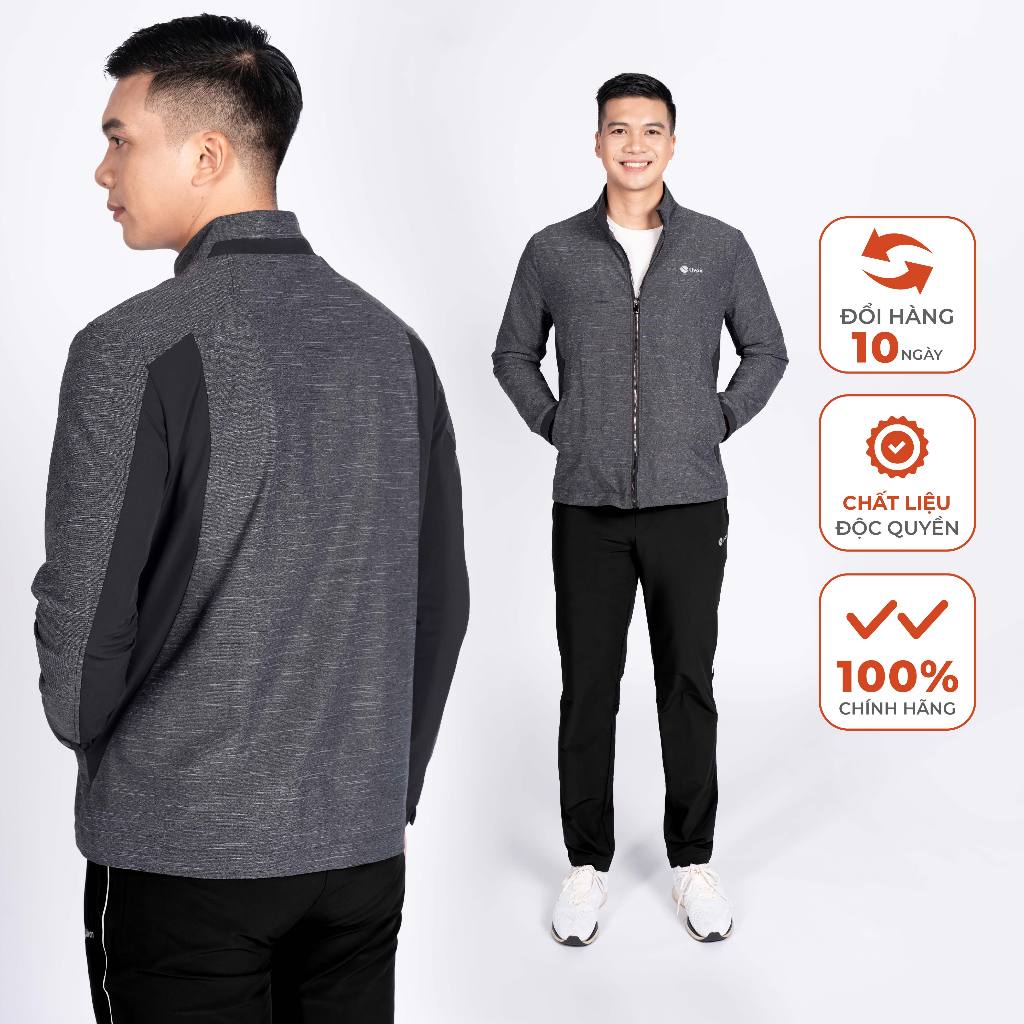 Áo Gió Nam 2 Lớp LV24W04M604 Livan Sport, Áo Khoác Thể Thao Co Giãn Nhẹ, Chống Gió, Không Sột Soạt, 