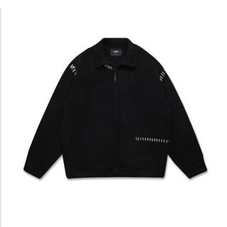 Áo Khoác Len Organic Dệt Kim Đen Titan - Jacket Knit Zip Local Brand The Slick Way