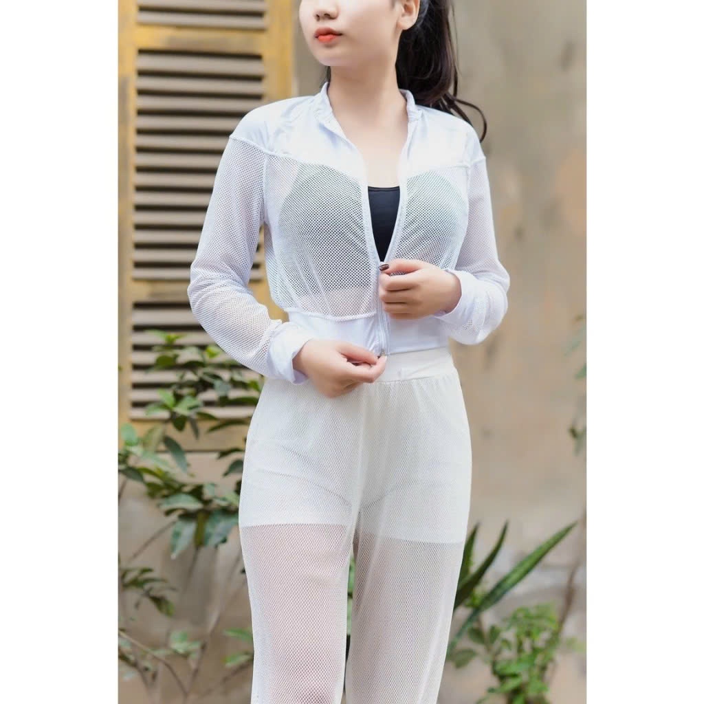 Áo Khoác Lưới Tay Dài Mặc Ngoài Tập Gym, Yoga, Aerobic - AKL02