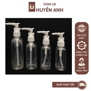 15ml-250ml Chai Nhựa Pet Vòi Nhấn Chiết Mỹ Phẩm Đựng Dầu Gội Sửa Tắm Gel Rửa Tay Lọ Triết Mĩ Phẩm Du Lịch